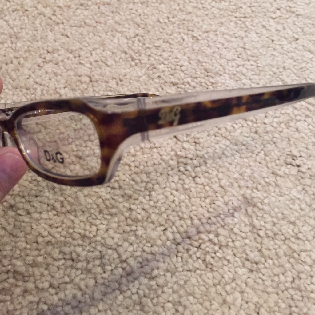 Brand New Brown And Clear Translucent D & G Eyeglass Frames